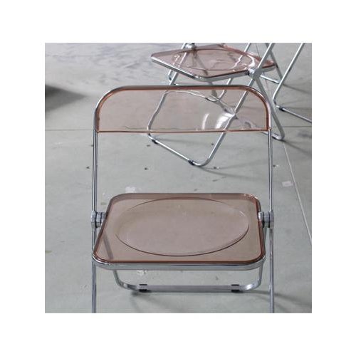 Pink Plia Folding Chairs by Giancarlo Piretti for Castelli / Anonima Castelli, 1960s, Set of 4 For Sale - Image 3 of 15
