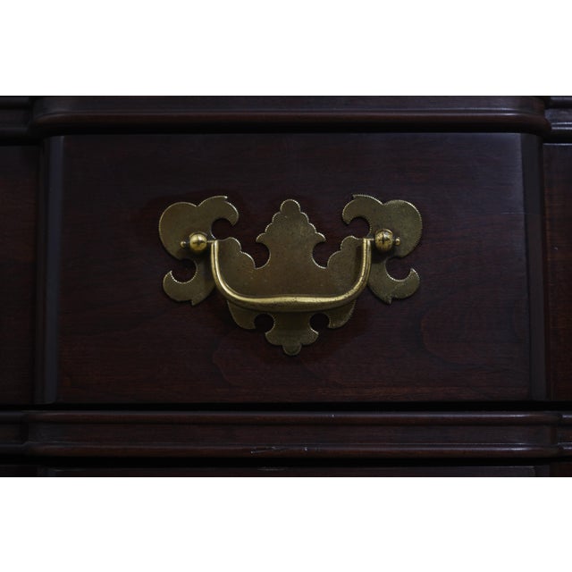 Wood Ethan Allen Cherry Block Front Bachelor's Chest For Sale - Image 7 of 18