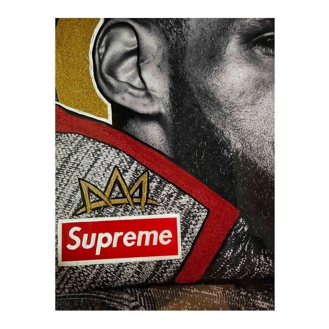 Gray LeBron James - "King James" on Stadium-Hung Nike Banner, Original Art by Mike Mozart (MiMo) For Sale - Image 8 of 9