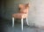 Traditional 1950s Vintage Peaches and Cream Curved T-Back Chair For Sale - Image 3 of 5
