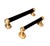 Traditional 2 Gilt-Bronze & Black Glass Hand Towel Racks For Sale - Image 3 of 8