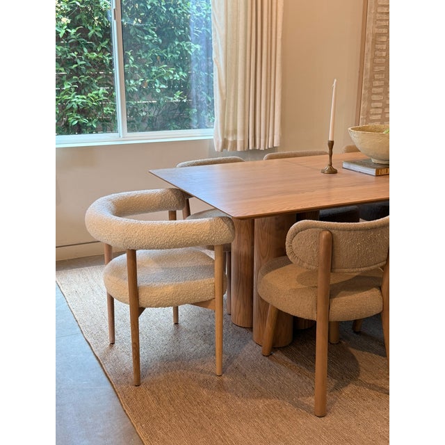 Contemporary Maiden Home Reade 84" Dining Table in Pecan For Sale - Image 3 of 11