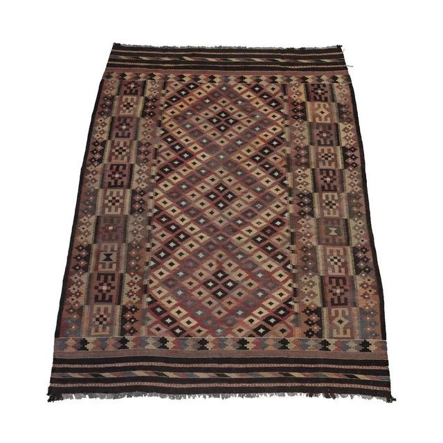 Afghan Kilim Rug, 1950s For Sale - Image 11 of 11