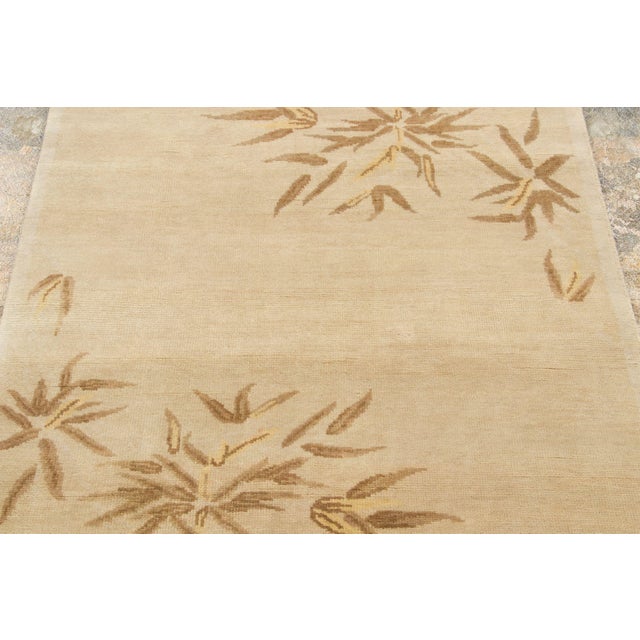 Contemporary Chinese Deco Style Beige Wool Rug by Rug & Kilim, India For Sale In New York - Image 6 of 9