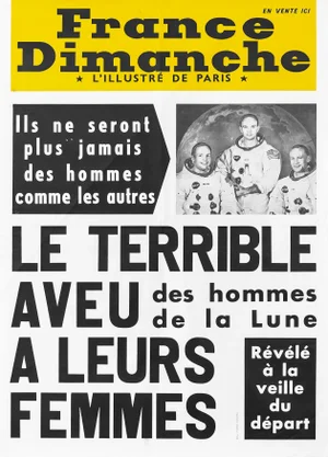1969 Original French Poster, France DImanche, Us Astronauts