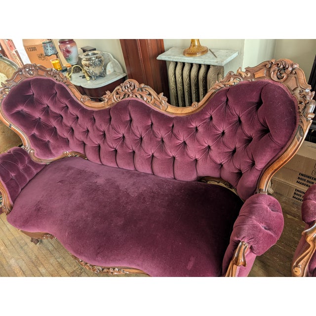 Late 19th Century Victorian Rococo Revival Sofas For Sale - Image 4 of 12