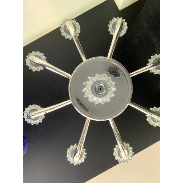 Metal Contemporary Chandelier in Murano Glass With "Rostrato" Cup For Sale - Image 7 of 13