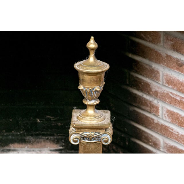 Antique Brass Fireplace Tools A wonderful collection of antique brass fireplace accessories including a pair of French...