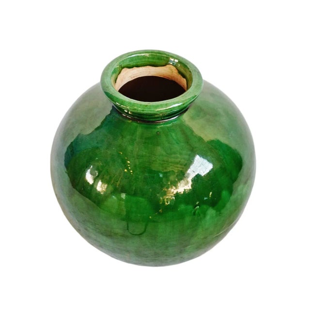Chinese Vintage Ceramic Green Beijing Pot For Sale - Image 3 of 7