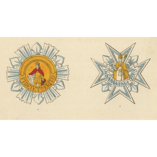 Plate XXI Orders of the Two Sicilies, Saint Januarius and Saint Ferdinand, 1844 For Sale - Image 4 of 8