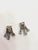 Modern Set in 18k White Gold, 1.82 Carats, Natural Aquamarine & Diamonds Stud Earrings, Pair For Sale - Image 3 of 9