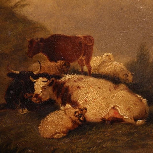 English Artist, Painting of a Rural Genre Scene, 1866, Oil on Panel For Sale - Image 11 of 16