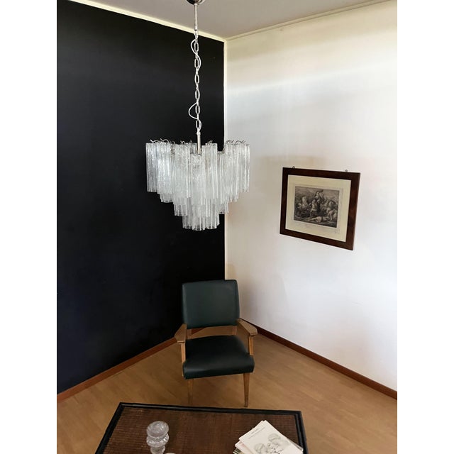 Murano Glass Tube Chandelier, 1990 For Sale - Image 4 of 17