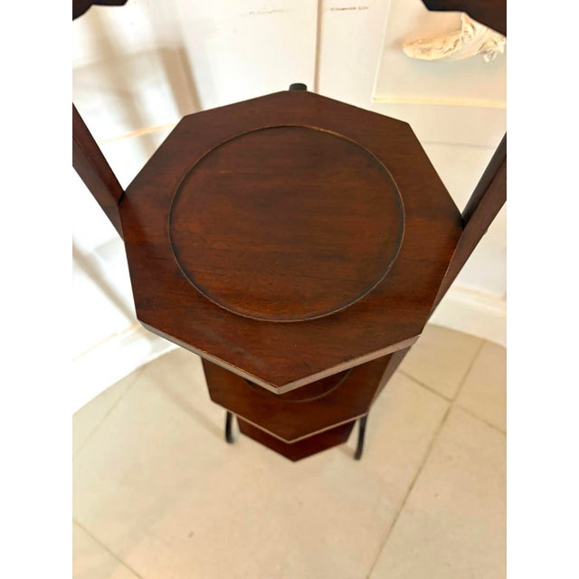 Wood Antique Edwardian Mahogany Three-Tier Cake Stand, 1900s For Sale - Image 7 of 11