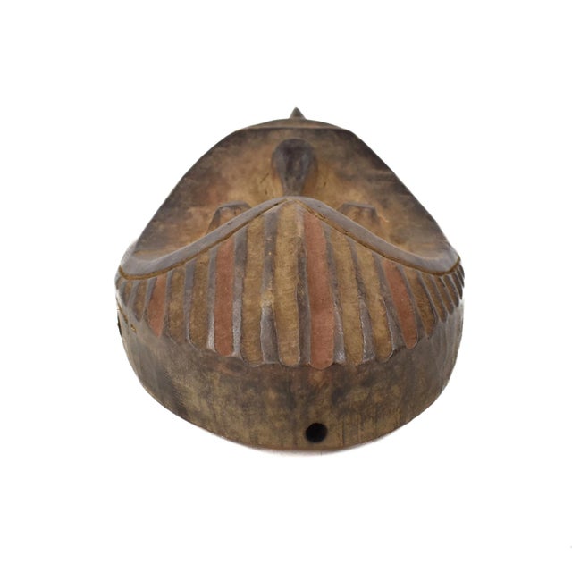 Early 20th Century Early 20th Century Yoruba Mask with Bird Wood Nigeria For Sale - Image 5 of 8