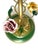1950s Vintage Italian Metal and Porcelain Rose Wall Lamps from Unbekannt, 1950s, Set of 2 For Sale - Image 5 of 9