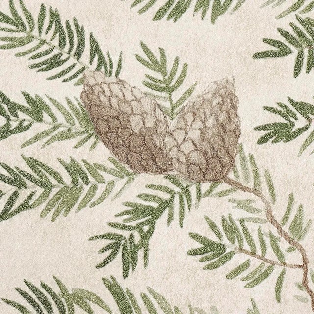 Schumacher Schumacher Pinewood Wallpaper In Spruce For Sale - Image 4 of 5