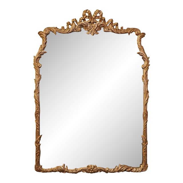 Early 20th Century Louis XV French Style Gold Gilt Mirror 38 X 54 For Sale