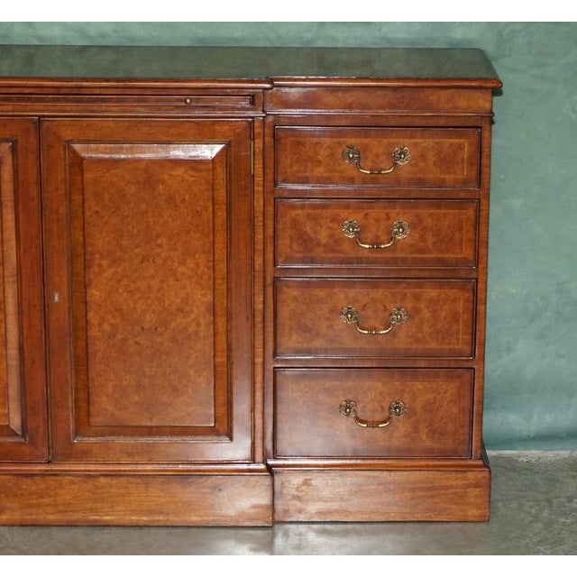 2000 - 2009 Burr Walnut Breakfront Serving Sideboard by Theodore Alexander For Sale - Image 5 of 18