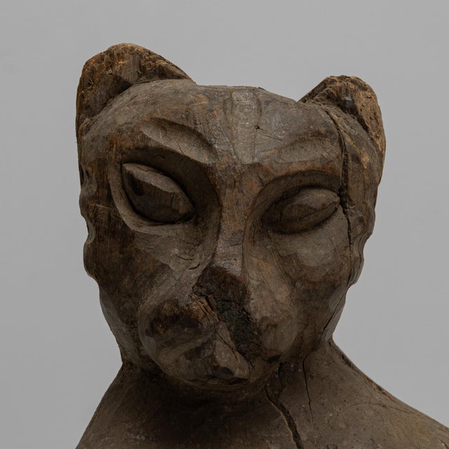 20th Century French Wooden Cat Sculpture For Sale In Greensboro - Image 6 of 18