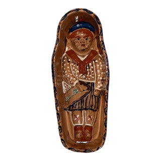 Vintage Alsace France Terra Cotta Pottery “Hansel” Food Mold For Sale