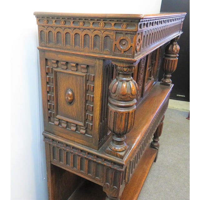 Kittinger Jacobean Feudal Oak Liquor Chairish