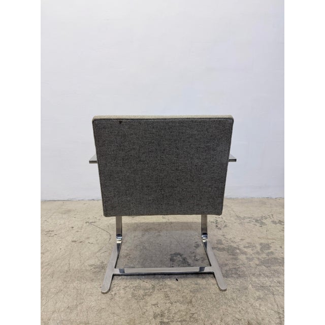 Textile Mie Van Der Rohe Flat Bar Brno Chairs for Knoll - Set of Two For Sale - Image 7 of 17