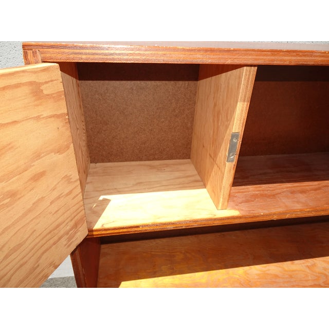 Vintage Mid Century Handmade Brown Bookcase For Sale - Image 9 of 12