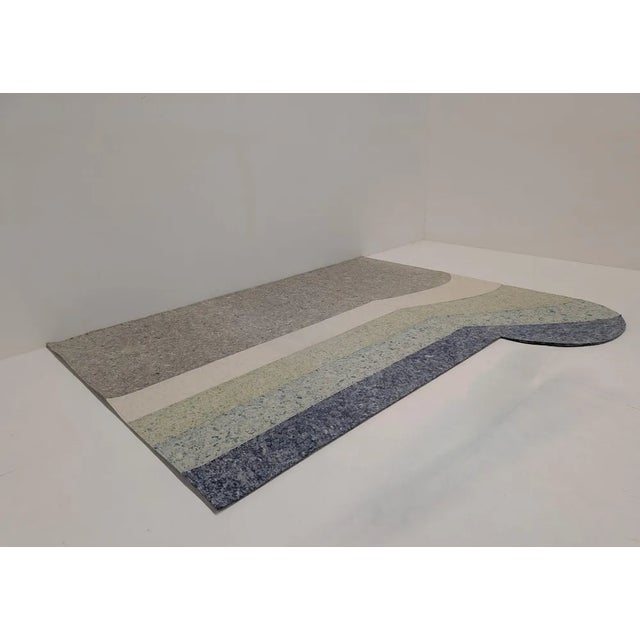 Early 21st Century Shades Rounded Naiad Blue Rug by Patricia Urquiola for Gan For Sale - Image 5 of 12