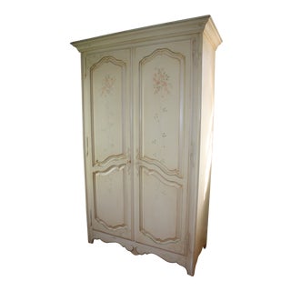 Ethan Allen Vintage Hand Painted Armoire For Sale