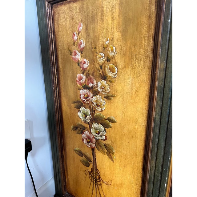1990s Floral French Provincial Buffet Handmade Cabinet With 2-Door Sideboard and Drawers Solid Wood For Sale - Image 12 of 12
