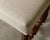 French French 19th Century Barley Twist Stool with Finial and Custom Linen Upholstery For Sale - Image 3 of 12