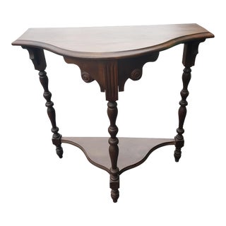 Edwardian Walnut Console Table With Turned Legs, Circa 1920s For Sale