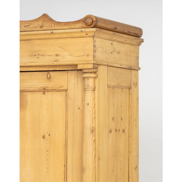 Tan Rustic Pine Wood Wardrobe For Sale - Image 8 of 11