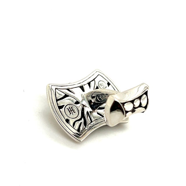 Traditional 1990s Pair of John Hardy Estate Mens Pebble Cufflinks Sterling Silver For Sale - Image 3 of 8