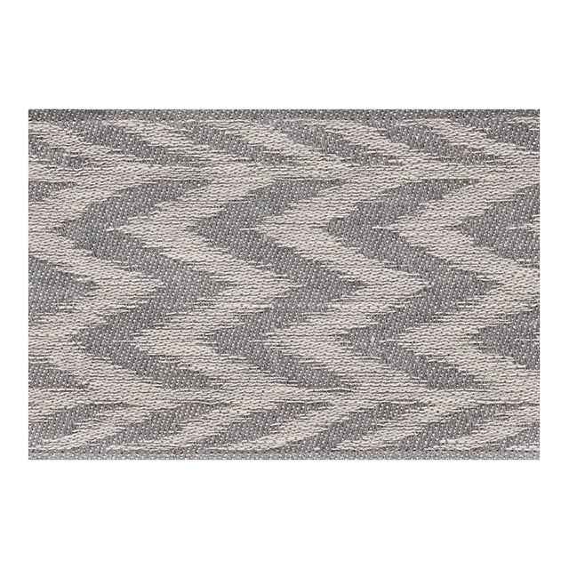 Schumacher Chevron Woven Tape in Grey For Sale
