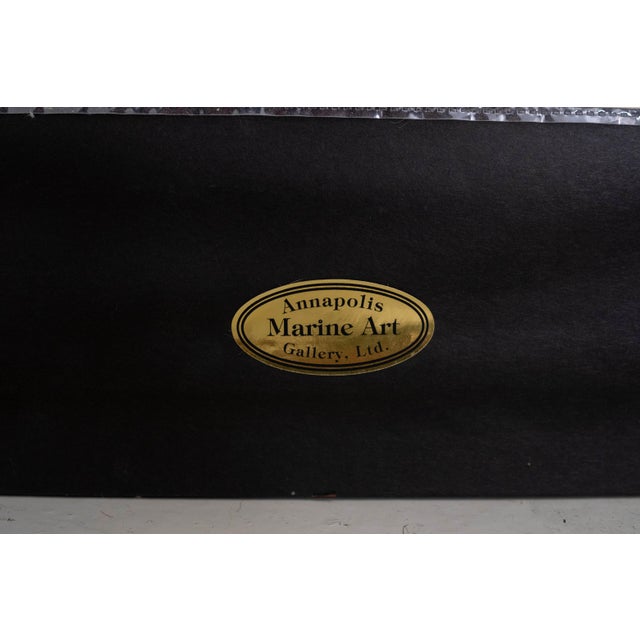 "Winter Harbor" Sailboat Swan Painting Print Signed John M Barber Numbered For Sale - Image 11 of 13