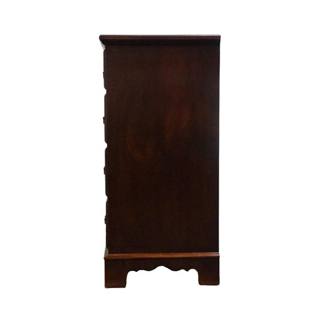 Stanley Furniture Stoneleigh Collection Solid Banded Mahogany 46" Five Drawer Chest 8713-01 For Sale - Image 10 of 13