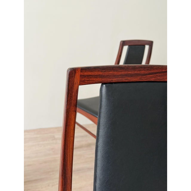 Mid-Century Modern Danish Mid-Century Rosewood High-Back Dining Chairs- A Set of 4 For Sale - Image 3 of 12
