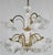 Imposing 9 light points chandelier with worked ceramic structure and brass, Murano glass ceiling lights worked on a...