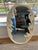 1950s 1950s Hand Carved Floral Mirror, Oval Shaped Wall Decor, 48.5-Inch Tall For Sale - Image 5 of 6