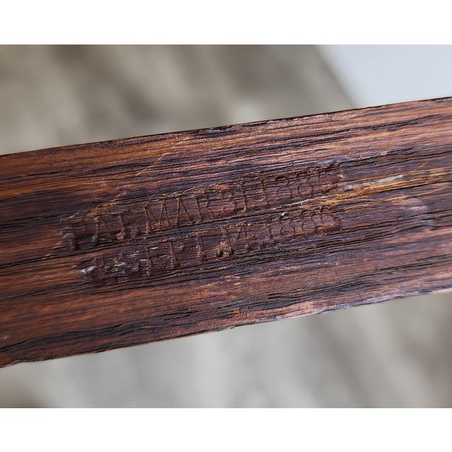 Antique Arts & Crafts Wall Coat Rack With Mirror and Hooks For Sale - Image 12 of 17