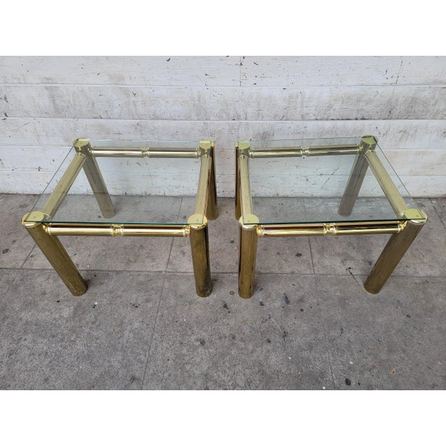 1980s Two Mastercraft Style Side Tables For Sale In Los Angeles - Image 6 of 18