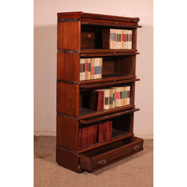 Wood Bookcase in Oak with Drawers by Globe Wernicke, 1890s For Sale - Image 7 of 11