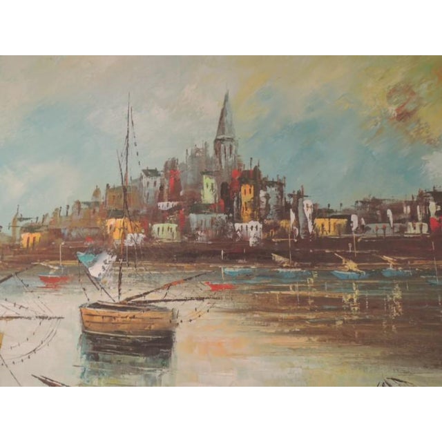 Oil Painting by B. Canon 44 X 32 "California School of Painters" Seascape Scene For Sale - Image 4 of 9
