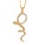 Early 21st Century Emerald Eyed Mythology Snake Gold & Diamond Pendant Bold Chain Necklace For Sale - Image 5 of 10
