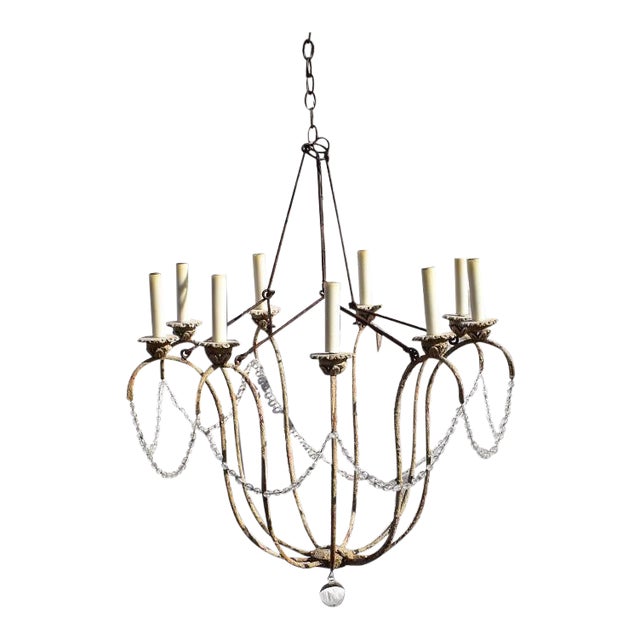 Italian 12 Light Crystal Swag Chandelier By Niermann Weeks Chairish