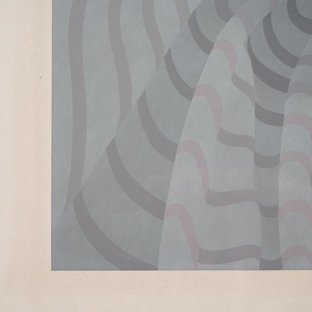 1970s Daniel Bec, Figure, 1970s, Acrylic Painting on Paper For Sale - Image 5 of 13