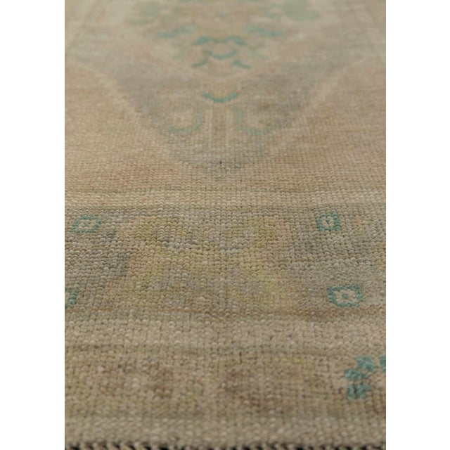 Turkish Turkish Mini Rug Oriental Hand Knotted Vintage Rug 1'10" x 3'8" #21011 For Sale - Image 3 of 8