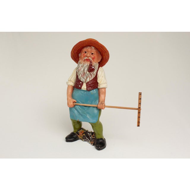 Large Garden Figure of Gardener by August Heissner, 1940s For Sale - Image 3 of 11